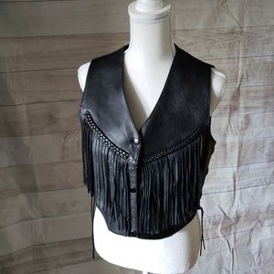 🕸Host Pick🕸 Vintage 80s Leather Fringe Vest
